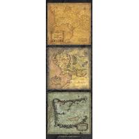 Lord Of The Rings Maps Of Middle-earth Door Poster