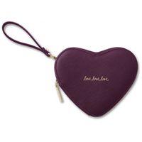 Love Heart Pouch - Burgundy