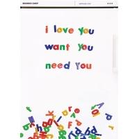 love you want you need you valentines card