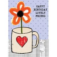 Lovely Friend - Happy Birthday Card