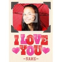 love type photo valentines card wt1031