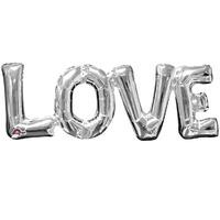 LOVE Silver Foil Phrase Balloon