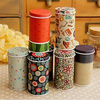 Lovely Mini Tea Canister Carrying Tin Box(Random Color)