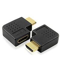 Lot of 2Pcs Vertical Flat 90 Degree HDMI Male to HDMI Female Converter Left Right Angle Extension Connector Adapter