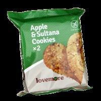 lovemore apple sultana cookies 2 x 17g 2x 17 g