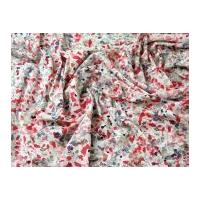 Loose Watercolour Print Cotton Lawn Dress Fabric Red
