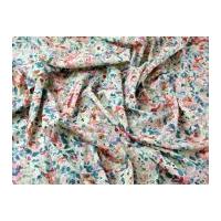 Loose Watercolour Print Cotton Lawn Dress Fabric