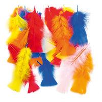 long coloured craft feathers per 3 packs