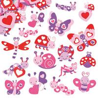 Love Bug Foam Stickers (Per 3 packs)