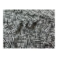 Loose Woven Monochrome Check Coat Weight Dress Fabric Black & White