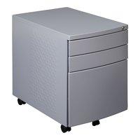 Low 3 Drawer Mobile Steel Pedestal Low 3 Drawer Mobile Steel Pedestal-White-Install