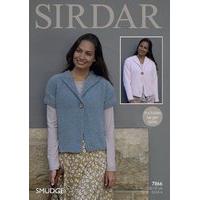 long sleeved and short sleeved jackets in sirdar smudge 7866