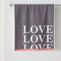 \'Love\' Cotton Bath Sheet.