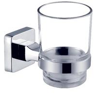 Loft Contemporary High Quality Chrome and Frosted Glass Toothbrush Holder
