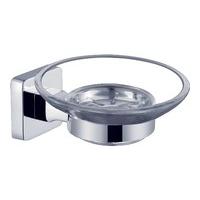 Loft Contemporary High Quality Chrome and Frosted Glass Soap Dish