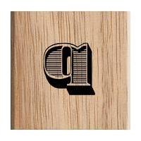 lowercase alphabet letter q stamp 38 x 38 cm