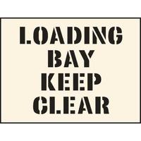 loading bay keep clear stencil 600 x 800mm