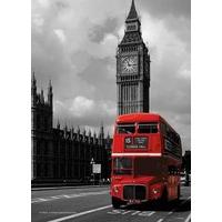 london red bus postcard