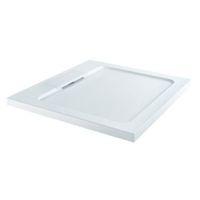 Low Profile Square Shower Tray with Hidden Waste (L)800mm (W)800mm (D)40mm