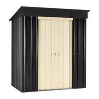 Lotus Pent 6x4 Slate Grey Metal Shed