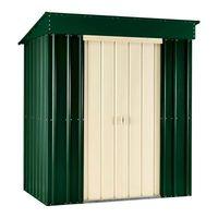 Lotus Pent 5x3 Heritage Green Metal Shed