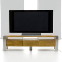 Louis Metal And Solid Oak TV Entertainment Stand
