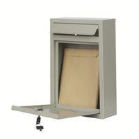 lockable mailbox silver supplied with 2 keys