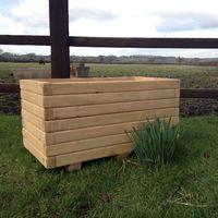 long wooden planter small