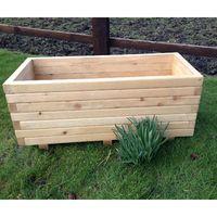 long wooden planter medium