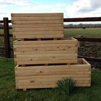 long wooden planter large