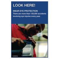 LOOK HERE WEAR EYE PROTECTION 760 x 510 PAPER