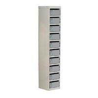 LOCKER - POST BOX L.GREY DOORS 140 SERIES FLOOR MOUNT 10 BOX