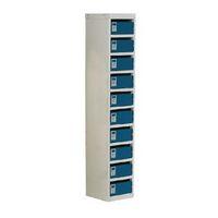 LOCKER - POST BOX BLUE DOORS 140 SERIES FLOOR MOUNT 10 BOX