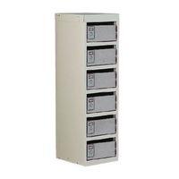 LOCKER - POST BOX L.GREY DOORS 240 SERIES FLOOR MOUNT 6 BOX