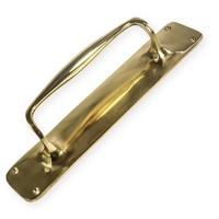 LocksOnline Polished Brass Door Pull Handle on Plate