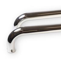 LocksOnline D Shaped Back to Back Polished Stainless Steel Door Pull Handle - 22mm Bar