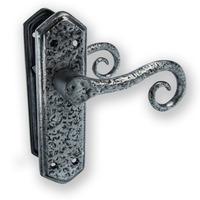 locksonline royal pewter door handle set on backplate