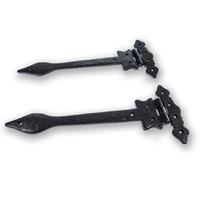 locksonline black antique leaf point decorative door hinge