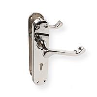 locksonline abbey door handle set on backplate