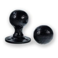 LocksOnline Antique Black Ball Shaped Rim Door Knob Set