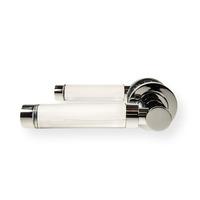 locksonline plain glass lever door handle on round rosette