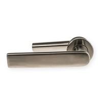 locksonline sandrine stainless steel door lever handle on rose