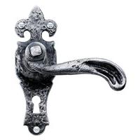 louis fraser pewter range keyhole door handle set