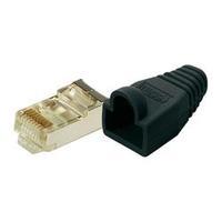 LogiLink MP0012 Plug CAT 5E Protect Yellow RJ45 Plug, straight Black