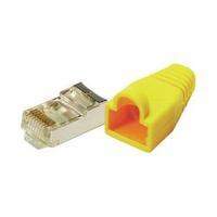 LogiLink MP0015 Plug CAT 5E Protect Yellow RJ45 Plug, straight Yellow