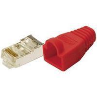 logilink mp0016 plug cat 5e protect yellow rj45 plug straight red