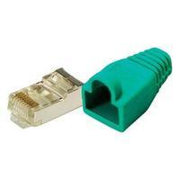 LogiLink MP0013 Plug CAT 5E Protect Yellow RJ45 Plug, straight Green