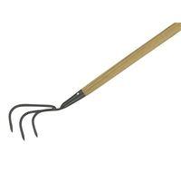 Long Handled 3 Prong Cultivator Carbon Steel