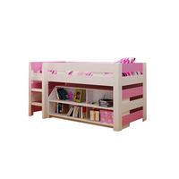 lollipop mid sleeper bed white pink