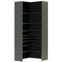 LORI TALL CORNER BOOKCASE in Graphite